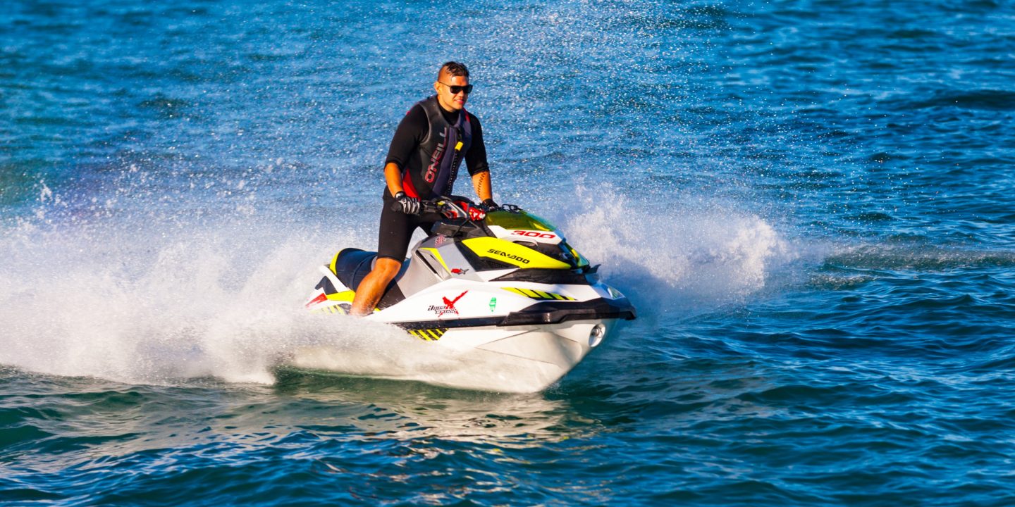 Man on wave runner